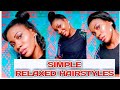 6 Simple and Easy Hairstyles For Medium Length Hair/Relaxed Hairstyles//PRINCESS EMELDA//.