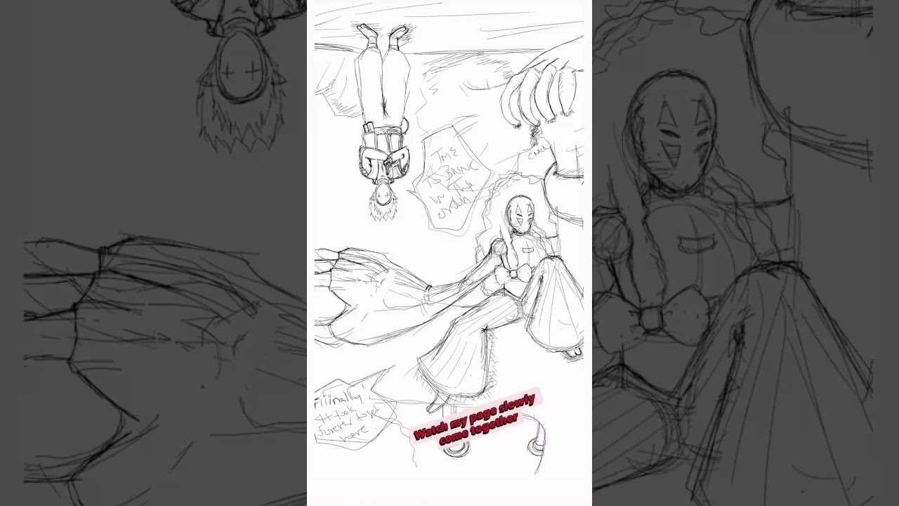 Amateur comic book artist attempts to create a manga page