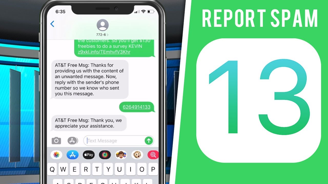 How To Report Text Spam iPhone - Stop Unwanted TEXT Messages! - YouTube