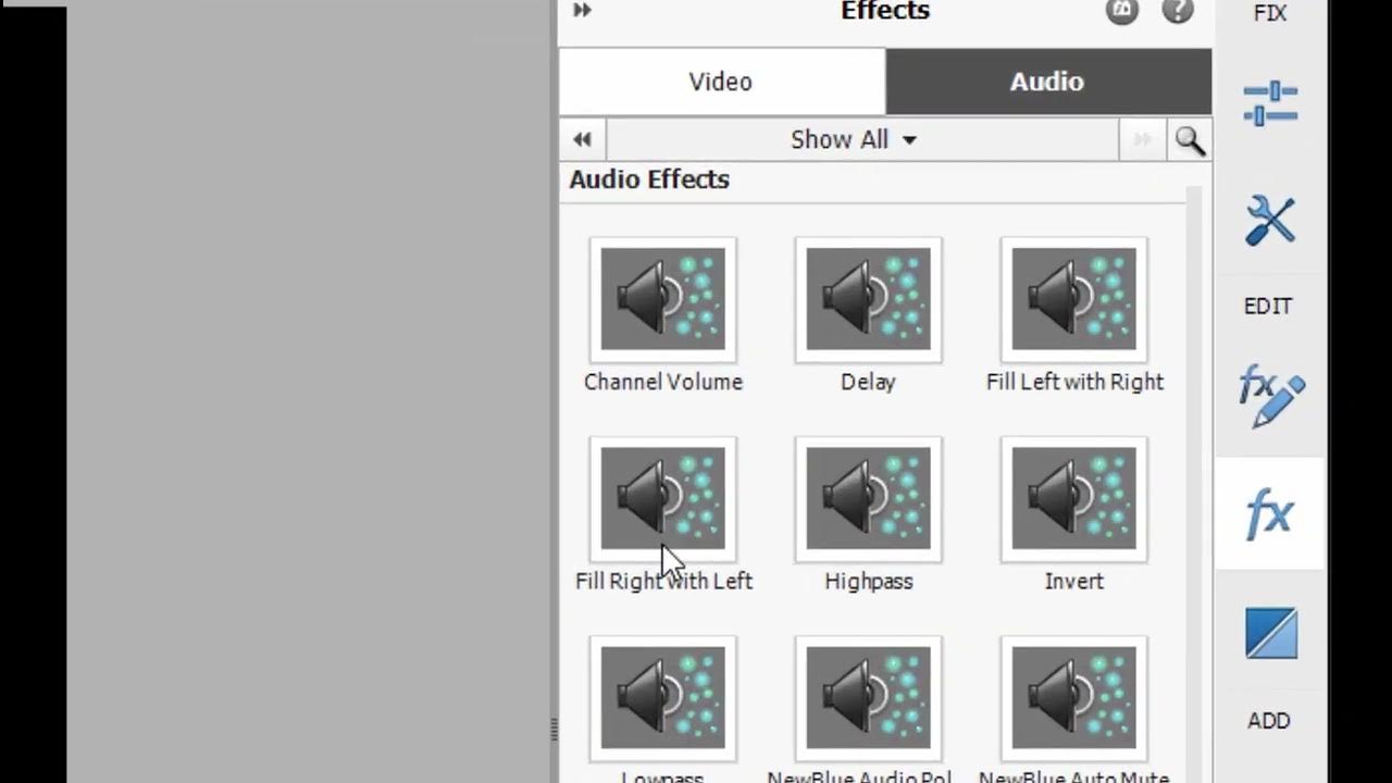 Spreading mono channel audio over stereo tracks in Premiere Elements
