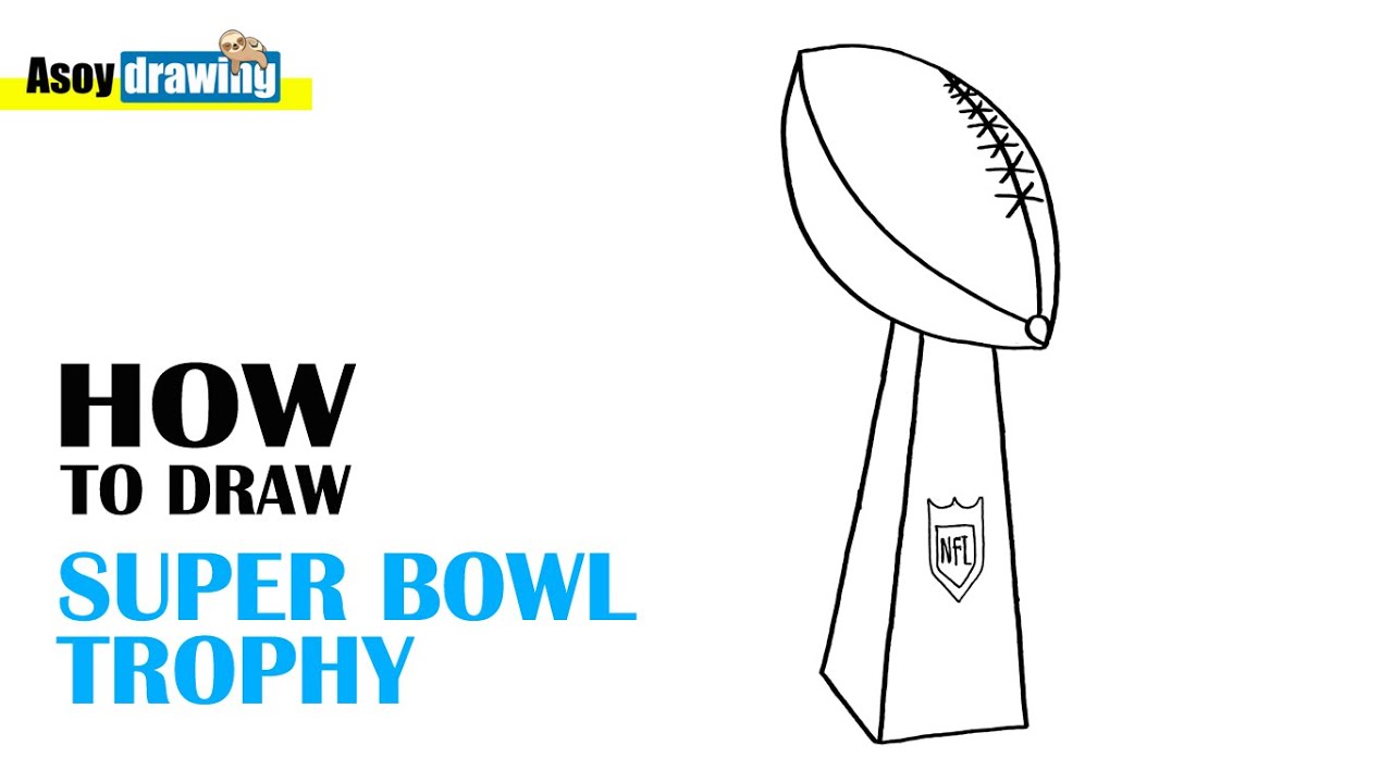 How to Draw Super Bowl Trophy 