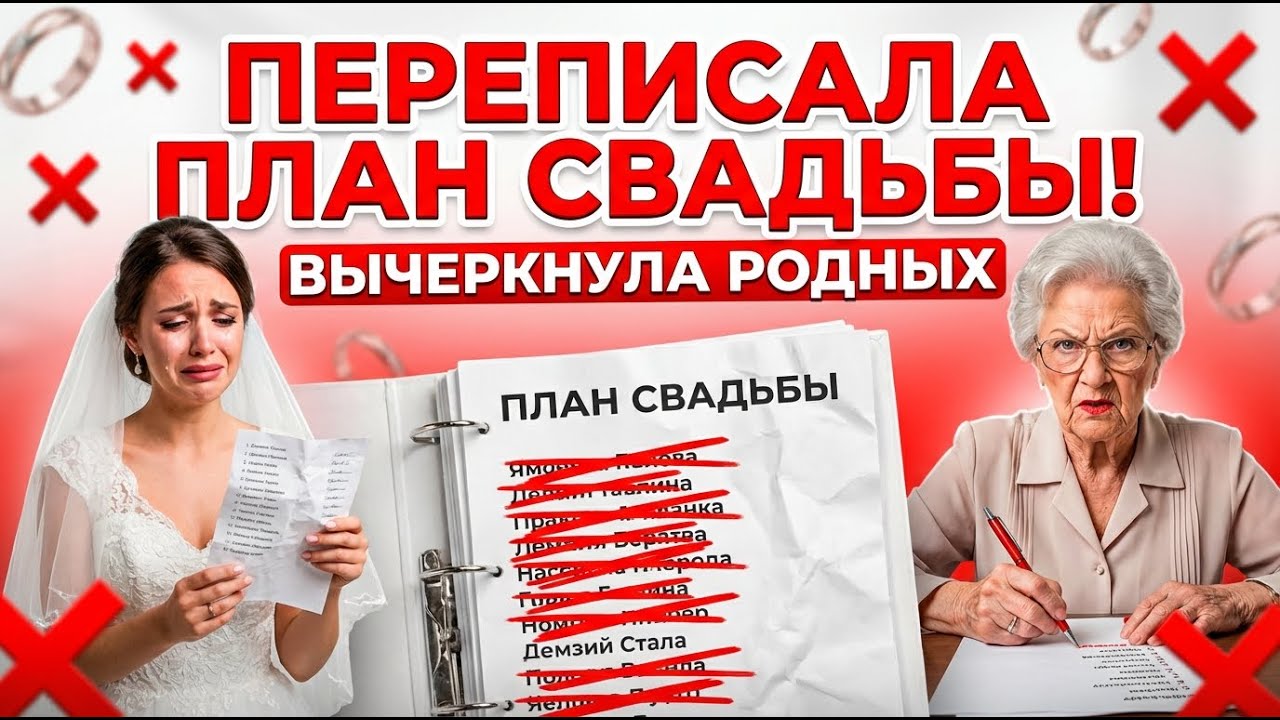 Мать мужа ПЕРЕПИСАЛА план свадьбы — вычеркнула всех моих родных