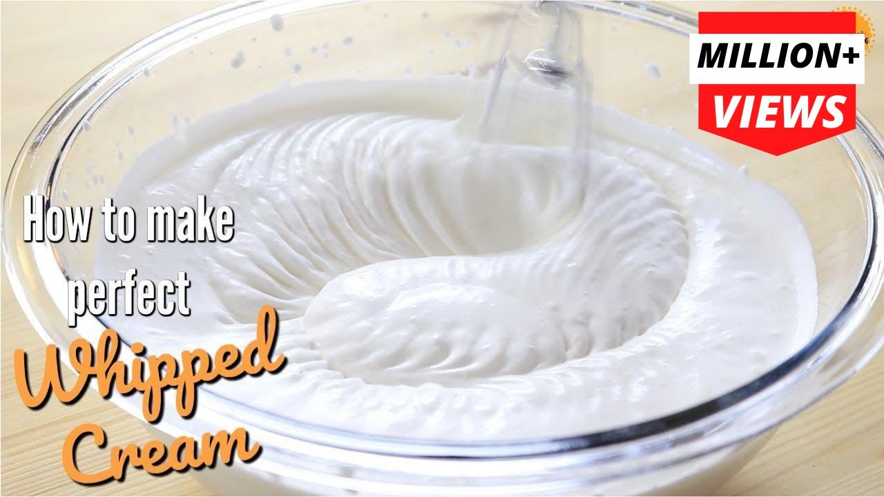 How to make Whipped Cream at Home - Step by Step Recipe in HINDI