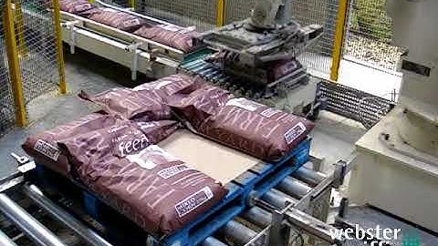 Fully Automatic Palletising Solution for Bags of Animal Feed