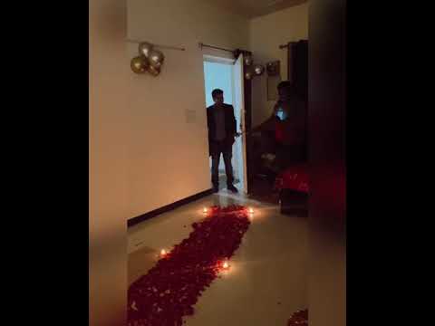 Wife Surprises Husband On Wedding Anniversary Decoration By 7Eventzz All India CallWp -9432937455