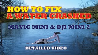 How to fix a WATER CRASHED Mavic Mini, Dji Mini 2 & Mini se - Detailed Video