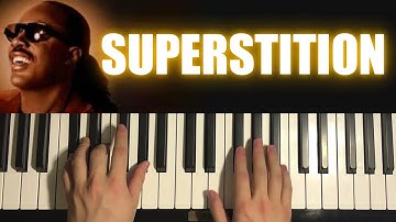 Stevie Wonder - Superstition (Piano Tutorial Lesson)