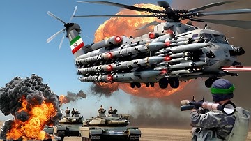 Iranian fighter jets, tanks, helicopters and secret weapons attack Israeli troops in Lebanon