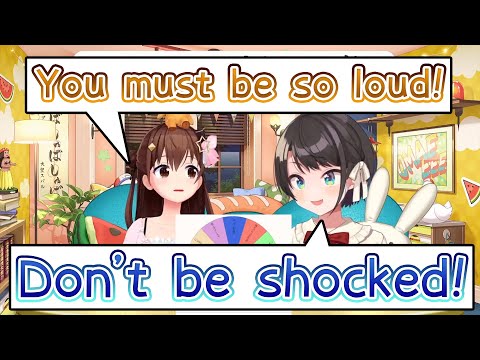 Sora shocked by knowing Subaru's voice did leak from the soundproof booth【hololive JP】【Eng Sub】