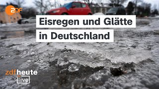 Schnee und Blitzeis: ZDF-Meteorologin Horneffer zur aktuellen Wetterlage | ZDFheute live