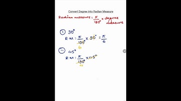 How to convert degree to radian measure?🔥🔥 #MathsBridge #youtubeshorts #maths