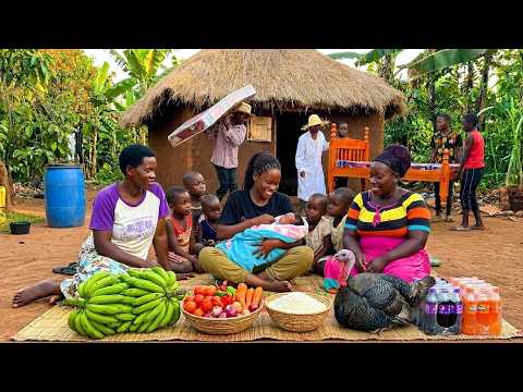 Amazing Housewarming Party For Our Newborn Mother Moving In Her New Traditional Hut