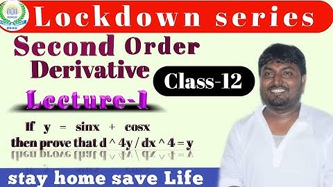 Second Order Derivative (द्वितीय कोटि अवकलज)"lockdown series", class-12th, lecture-1