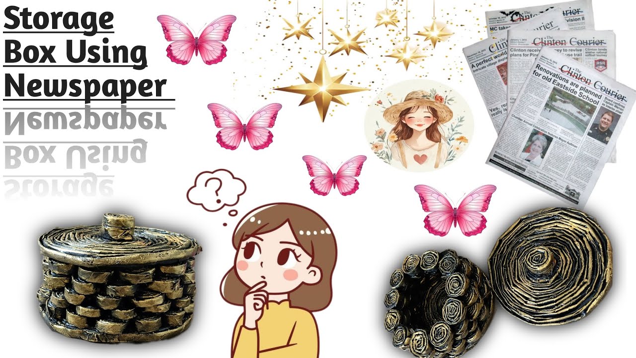 Storage Box Using Newspaper.....😳😳😍