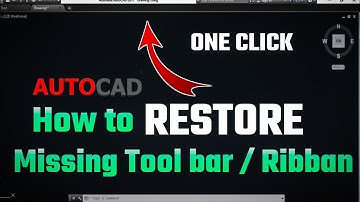 How to Restore Missing Menu bar and Ribbon in AutoCAD || By The Cad Point