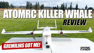 WOW GREMLINS GOT ME!!! - Eachine AtomRC Killer Whale Long Range Fpv Plane - FULL REVIEW & FLIGHTS