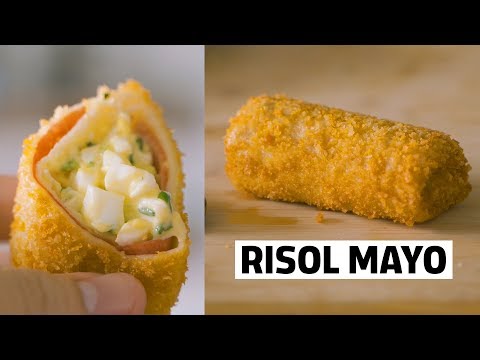 Risoles - Cara Memanir & Menggoreng Risoles - How To Coat Indonesian Style of Risolle & Fry It. 