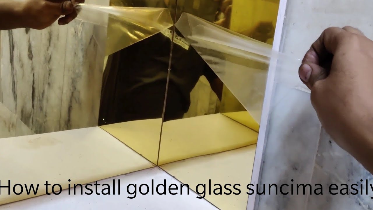 How To Install Golden Glass Sunmica Sheet YouTube