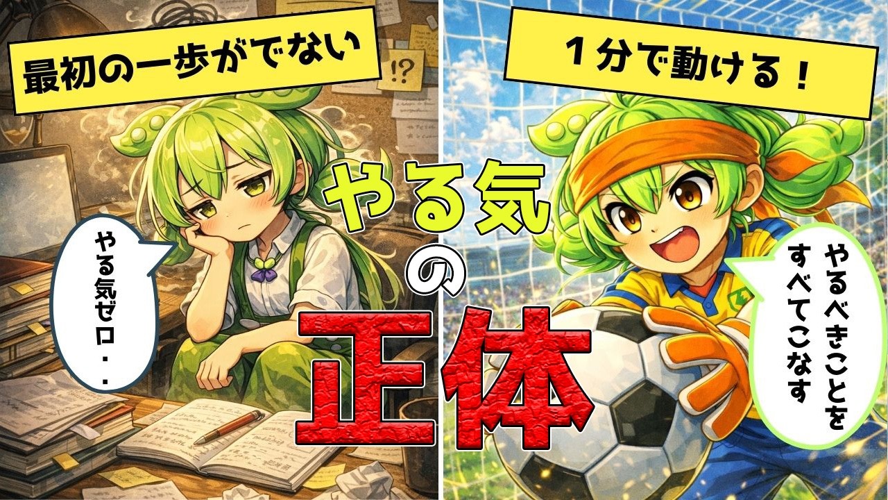 【脳科学】やる気が出ないのは怠けじゃない。脳の省エネモードの正体【ずんだもん&ゆっくり解説】