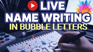 Comment Your Name & Get Bubble Letter Art LIVE 🔴 Darklightarts143#calligraphy #art #fonts #artlovers
