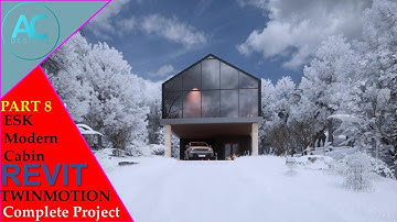 ESK Modern Cabin | Part 8 | Complete Step By Step Project | Revit and Twinmotion Tutorial