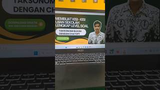Cara membuat kisi-kisi ujian sekolah lengkap dengan level taksonomi Bloom. #chatgpt #soalujian