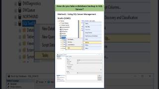 How to take database backup | Data Engineer #sql #shorts #youtubeshorts #sqlserver