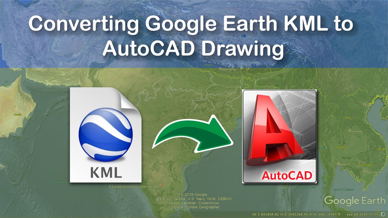 Converting Google Earth Kml To Autocad Drawing Youtube - converting google earth kml to autocad drawing