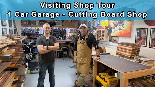 1 Car Garage Wood Shop Tour - Visiting The Morris Collective - Custom Cutting Boards