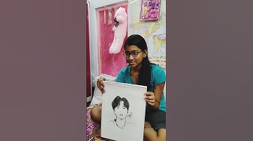 BTS member sketch #portrait #shorts art Shreya