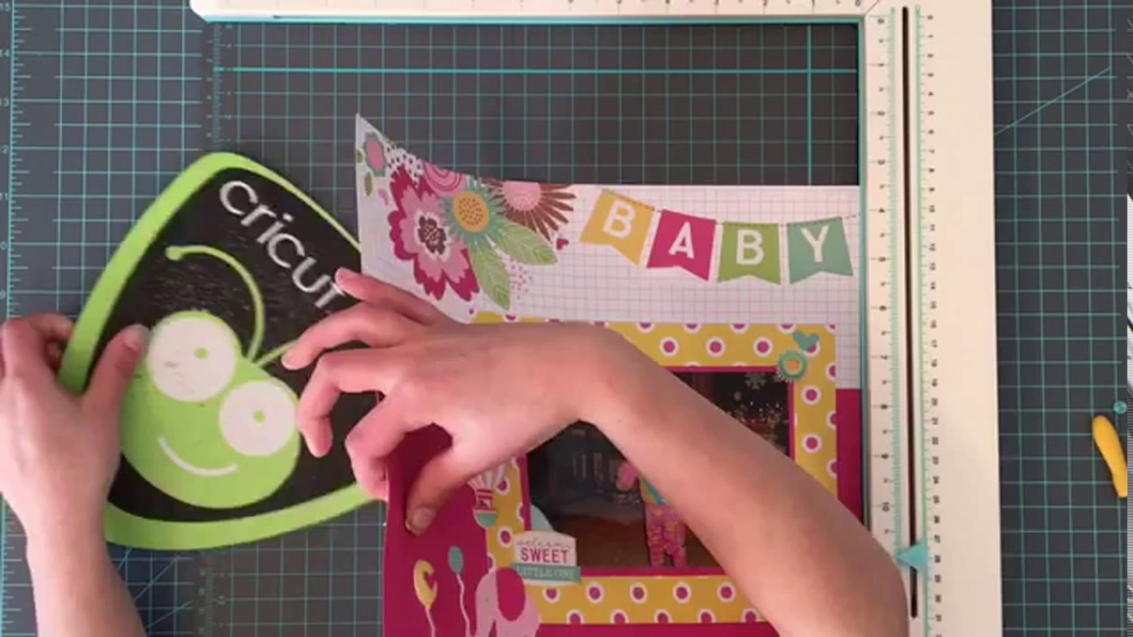 Creating with Kids: Tutorial 2 - Baby Scrapbook Layout - YouTube