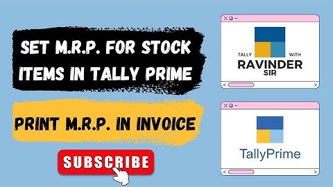 Set MRP for stock items in Tally Prime | Print invoice with MRP