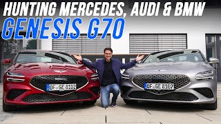 2022 Genesis G70 driving REVIEW  strong competitor to CClass and 3Series?