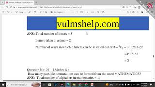 MTH302 Final Term Preparation 2025-26 | MCQS , Short Questions , Long questions | MTH302 Paper