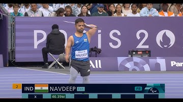 Paralympic Record by Navdeep in Javelin Throw | नवदीप ने जीता स्वर्ण पदक #paralympics #olympics
