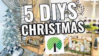 🌲5 DIY DOLLAR TREE DECOR CRAFTS~GINGERBREAD 🌲 Ep. 19 \\