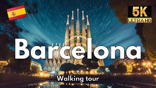 BARCELONA! [5K]  Walking tour through Catalonia | Spain✅ | With subtitles! ✨