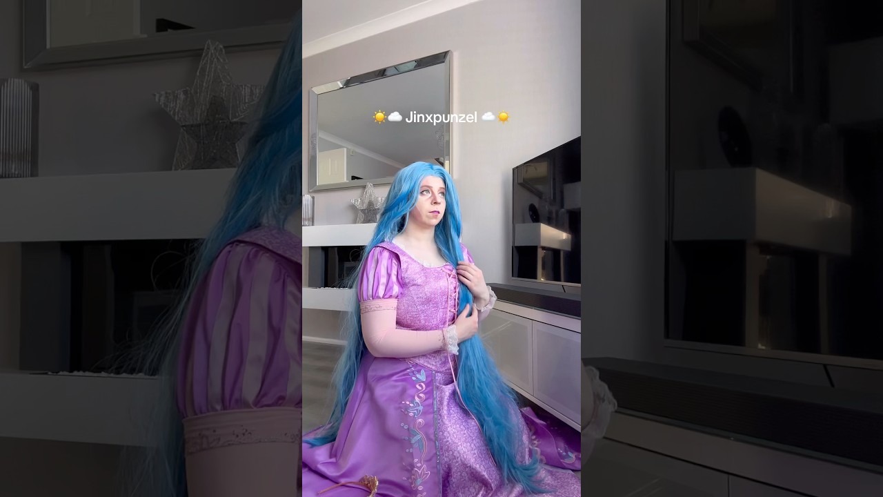 Arcane X Tangled ☀️ #arcane #arcanecosplay #jinx #jinxcosplay #jinxpunzel #tangled #rapunzel #disney