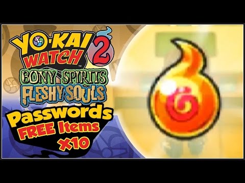 Yo-Kai Watch 2 - ALL 10 FREE Item Passwords For Mega Exporb u0026 Coins! [YW2 Tips u0026 Tricks]