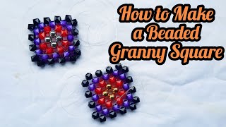 HOW TO MAKE A BEADED GRANNY SQUARE. Granny Square Beads