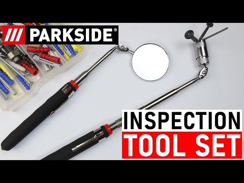 Parkside Inspection Tool Set from Lidl - Magnetic Pick-Up Tool and  Inspection Mirror - Unboxing - YouTube