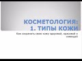 Типы кожи. Косметология