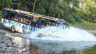 Amphibious Bus driving into River