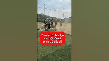 Thay lại mặt cỏ nhân tạo cho sân bóng cũ cần lưu ý điều gì? #thicongsanconhantao