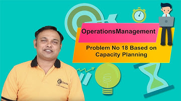 Problem No 18 Based on Capacity Planning - Capacity Planning - Operations Management CMA Inter