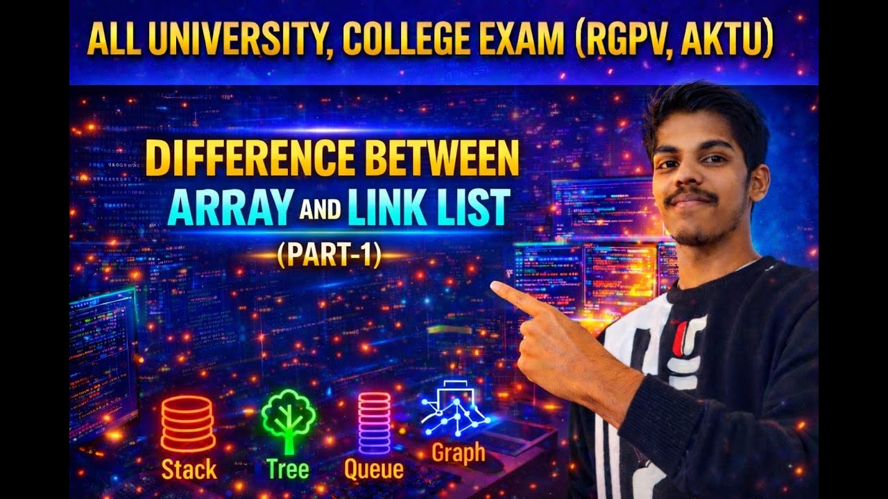 Difference Between Array and Linked List (Part-1) | Data Structure | RGPV & AKTU