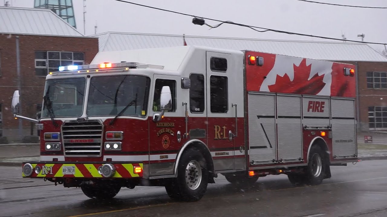 Kitchener Fire Department Rescue 11 Responding - YouTube
