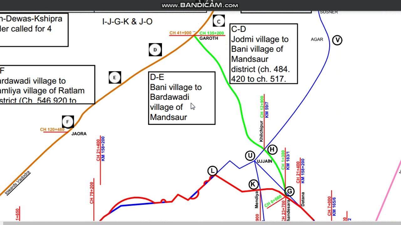 4 Lanning of Ujjain Garoth Greenfield Alignment NH 148NG in the State