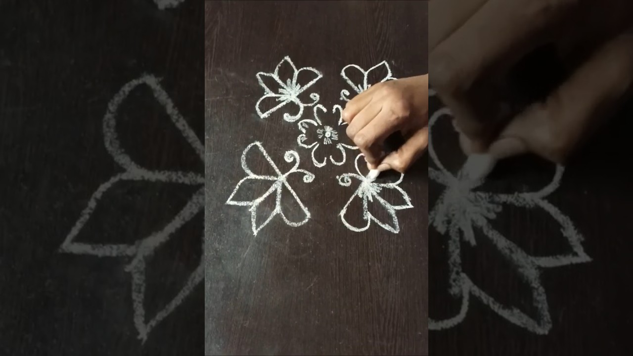 MargaliKolam | Simple Kolam| Butterfly Kolam
