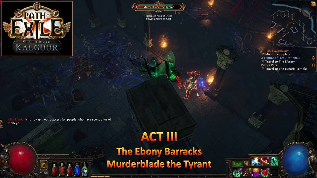 [*/\*] Path of Exile - ACT III The Ebony Barracks - Murderblade the Tyrant (Monster Boss)